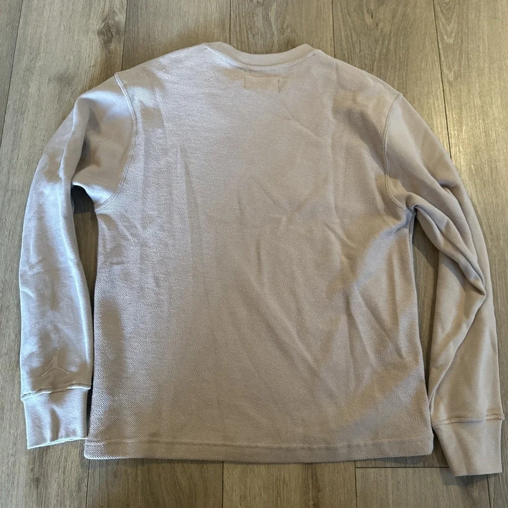 NWT Nike Mens Small Jordan Men's Flight MVP Long Sleeve Fleece‎ Beige FN4607-244
